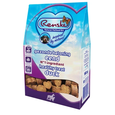 Afbeelding van Renske Gezonde Beloning Hartjes Eend 150 GR
