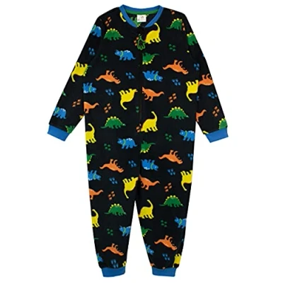 Afbeelding van Harry Bear Onesie dinosaurussen voor jongens, zwart.