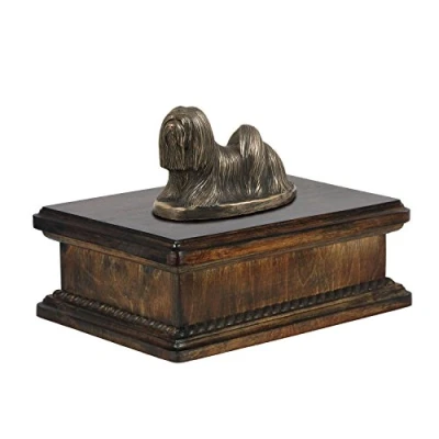 Afbeelding van Elegante urn hond voor hondenas met beeldje van Poolse Laaglandhond
