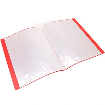 Image de Protège Documents A4 80 Vues 40 Pochettes Couverture Polypro Rouge