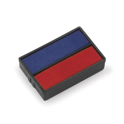 Afbeelding van Trodat Vervangend stempelkussen 6/4850/2 eenvoudig en schoon verwisselbaar set van 2 stempelkussens blauw/rood, onuitwisbare inkt op waterbasis voor Printy 4850 4850/L