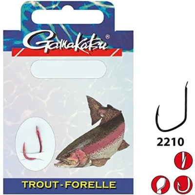 Afbeelding van Gamakatsu Onderlijnen Forel 2210R 120cm (10 pcs) Maat : haak 6 0.22mm