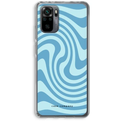 Afbeelding van Case Company® hoesje geschikt voor Xiaomi Redmi Note 10 Pro Swirl Blauw Soft Cover Telefoonhoesje Bescherming aan alle Kanten en Schermrand