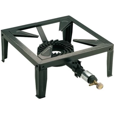 Afbeelding van Kemper 1 pit Camping Gasstel Gasbrander Wokbrander 7,5 KW 37cm 4 Voets
