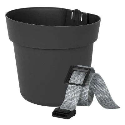 Afbeelding van Geli Bloempot Conny 16 cm diverse kleuren balkonreling regenpijp