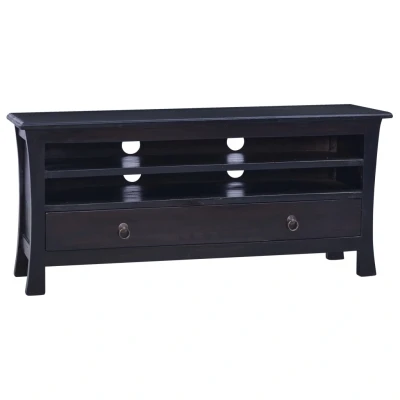 Afbeelding van Tv meubel 100x30x45 cm massief mahoniehout lichtkoffiekleurig