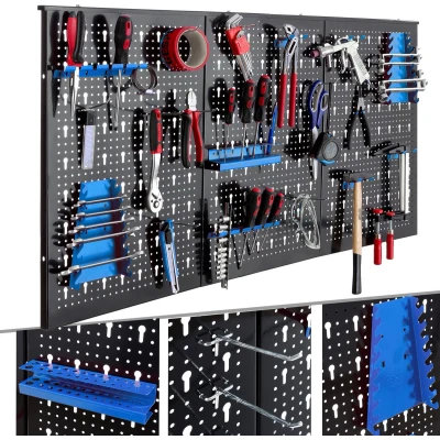 Afbeelding van AREBOS Gereedschapswand 17 delig Gereedschapsbord Gereedschapshouder 120 x 59,5 2 cm