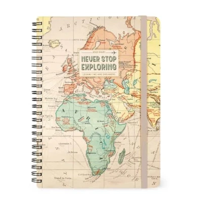 Afbeelding van LEGAMI AGENDA 2025 Week op 2 pagina&#039;s verticaal A5 formaat spiraal binding TRAVEL