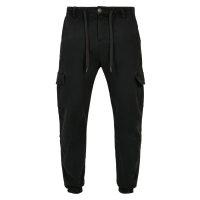 Afbeelding van Urban Classics Knitted Cargo Jogging Pants Cargobroek, Heren, Maat: 30, Black