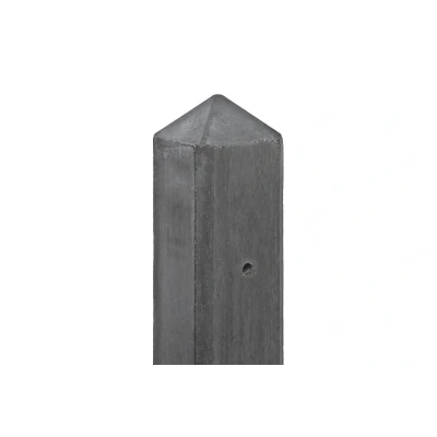 Afbeelding van Betonpaal Antraciet Lichtgewicht Met Diamant Kop en Vellingkant 10x10x280 cm