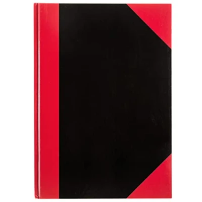 Image de Idena 10147 Kladde DIN A5 96 feuilles 70 g/m² Couverture rigide Rouge/noir