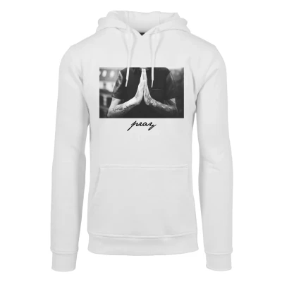 Afbeelding van Mister Tee PRAY Hoodie, Heren, Maat: 3XL, White