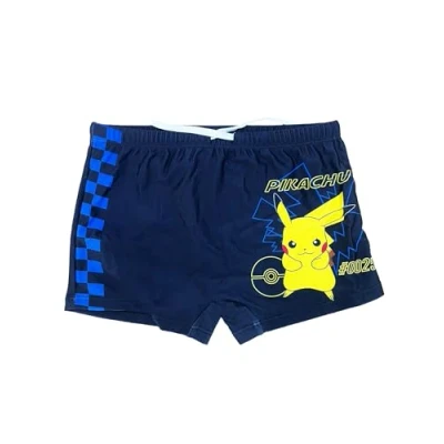 Afbeelding van Pokémon badpak voor kinderen, zwempak, Pokeball Pokemon Pikachu, zwemboxer Blauw, 10 jaar