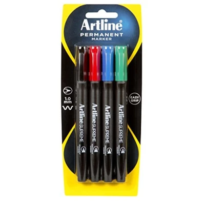 Afbeelding van Permanente marker &quot;Supreme&quot; ref. 866159aanduiding, 4 stuks, verschillende kleuren