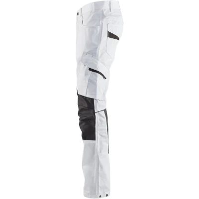 Afbeelding van Blaklader Schilderswerkbroek met stretch 1095 1330 Wit/Donkergrijs C62