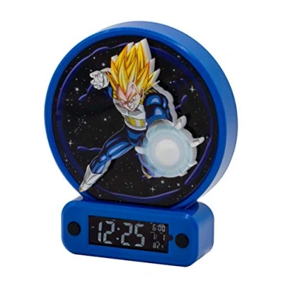 Afbeelding van Teknofun Dragon Ball Z lichtwekker Vegeta Multifunctioneel Geeft tijd en decoratie 3 x AAA batterijen niet inbegrepen of DC 5V Micro USB Blauw Voor kinderen, verzamelaars