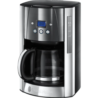 Afbeelding van Russell Hobbs 23241 56 Luna Moonlight Grey Filterkoffiezetapparaat met glazen kan Grijs