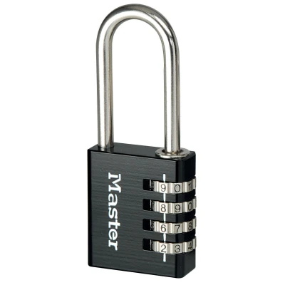 Afbeelding van Combinatie hangslot zwart 40 mm aluminium 7640EURDBLKLH