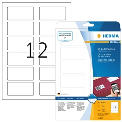 Afbeelding van HERMA 9643 Wit Zelfklevend printerlabel printeretiket