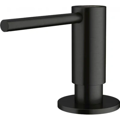 Afbeelding van Franke Atlas geborsteld zwart Inbouw zeepdispenser 112.0625.484