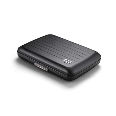 Afbeelding van ÖGON Smart Case V2 aluminium portemonnee, metalen slot, waterbestendig, kaarthouder, RFID bescherming, tot 10 kaarten, bonnetjes en facturen