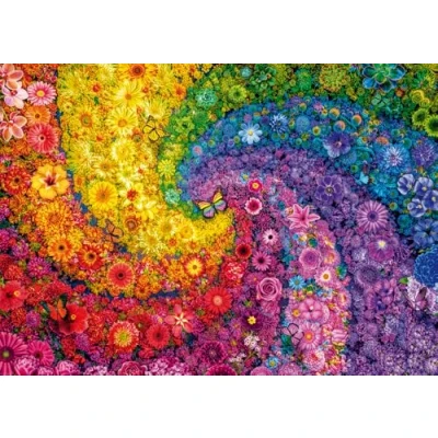Afbeelding van Schmidt Spiele puzzel Colourful flower swirl, standaard, voor volwassenen, 2000 stukjes, 59744