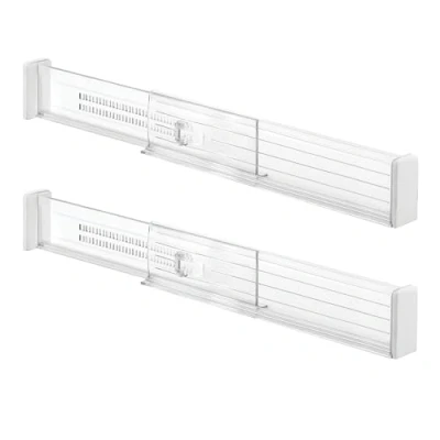 Afbeelding van iDesign Ladeverdeler, Verstelbaar, Set van 2 Stuks, Kunststof, Trans