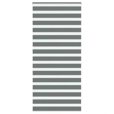 Afbeelding van vidaXL Zebra rolgordijn 100x200 cm stofbreedte 95,9 donkergrijs