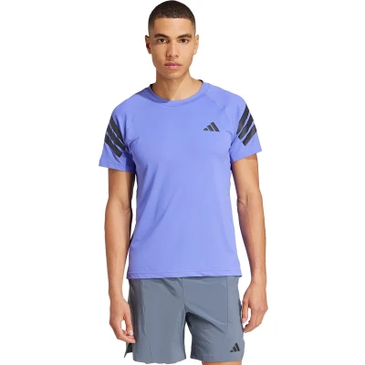 Afbeelding van adidas Performance ICON 3STRIPES Sport Tshirt, Heren, Maat: Medium, Semi blue black