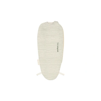 Afbeelding van Puckababy Piep Inbakerslaapzakje baby (0 3m) Green Stripes Katoen TOG 0.5 Zomerslaapzak