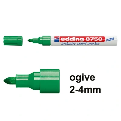 Image de Edding 8750 marqueur peinture spécial industrie (2 4 mm ogive) vert