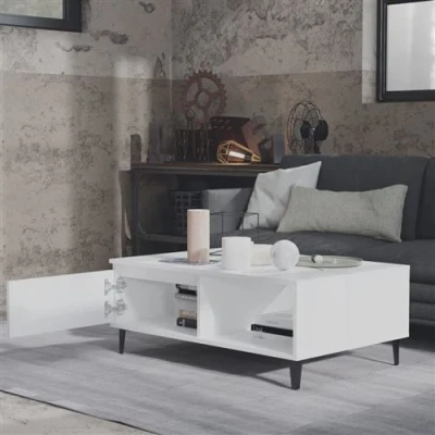 Afbeelding van vidaXL Salontafel 90x60x35 cm spaanplaat wit