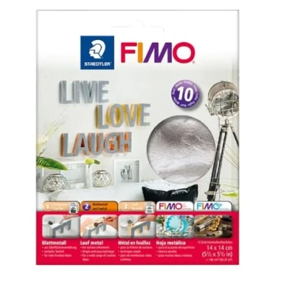 Afbeelding van Fimo bladmetaal zilver 10 vel
