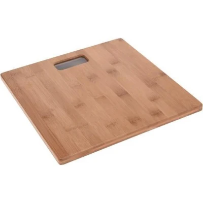 Afbeelding van Overige Merken Bamboe Digitale Personenweegschaal 30X30 Cm Naturel