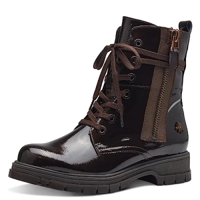 Afbeelding van Marco Tozzi Dames 2 85200 41 veterlaarzen voor dames, Patent Mokka