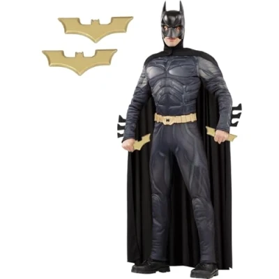 Afbeelding van Funidelia The Dark Knight: Knight Batman Kostuum met Batarangs voor heren volwassenen en accessoires Halloween, carnaval feestjes. Maat L