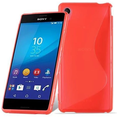 Afbeelding van Cadorabo Hoesje geschikt voor Sony Xperia M4 AQUA in INFERNO ROOD Beschermhoes gemaakt van flexibel TPU silicone Case Cover