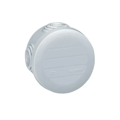Afbeelding van Legrand Aftakdoos Plexo rond IP 55 waterdicht grijs 4 kabelinv.