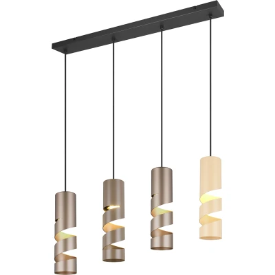 Afbeelding van Stream hanglamp, meerkleurig Lengte 80 cm 4 lamps metaal GU10