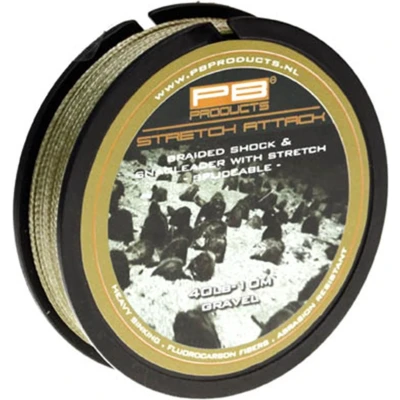 Afbeelding van PB Products Stretch Attack Shockleader &#039;Gravel&#039; 40lb (10m) Leaders