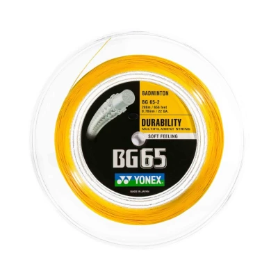Afbeelding van Yonex BG65 badmintonsnaren 200m oranje duurzaam