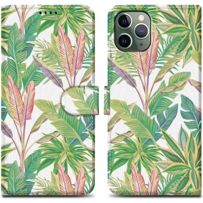Afbeelding van Cadorabo Hoesje geschikt voor Apple iPhone 11 PRO MAX Design Groen Regenwoud No. 8 Beschermhoes Case Cover met magnetische sluiting, standaardfunctie en kaartvakje