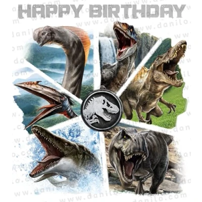Afbeelding van Jurassic World verjaardagskaart dinosaurus