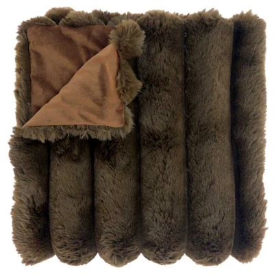 Afbeelding van Unique Living Plaid Liebe Taupe 150x200cm
