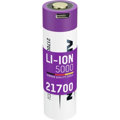 Afbeelding van Ansmann Li ion Akku 21700 5000 mAh mit USB Typ C Ladebuchse Oplaadbare AA batterij (penlite) 4900 3.6 V 1 stuk(s)