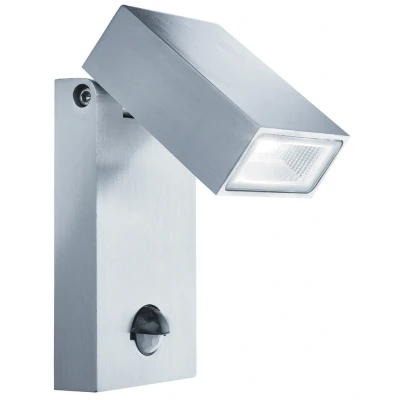 Afbeelding van Searchlight Leia Buiten Wandverlichting Met Sensor 9 X 19 Cm 10W LED Incl. IP44 Roestvrij Staal