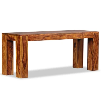 Afbeelding van Bankje 110x35x45 cm massief sheeshamhout