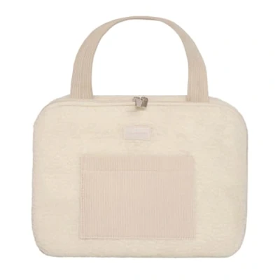 Afbeelding van Flamingueo Hangtas Teddy toilettas voor dames, make uptas, reistas, grote Beige