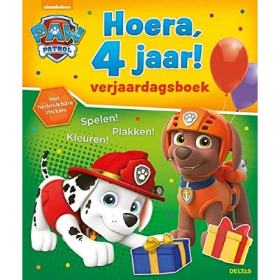 Afbeelding van Paw Patrol verjaardagsboek 4 jaar