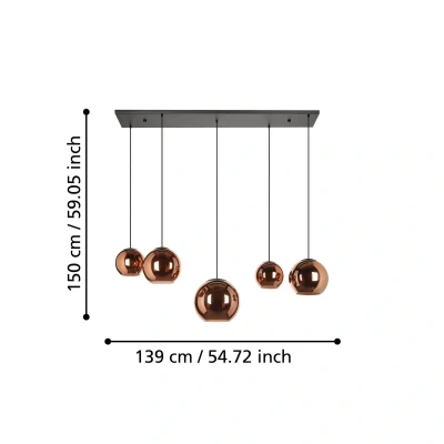 Afbeelding van Eglo Cordoba Hanglamp Zwart 390388